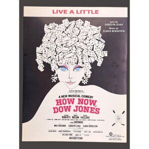 Vintage How Now Dow Jones 1967 Sheet Music Live A Little Vaccaro Leigh Bernstein